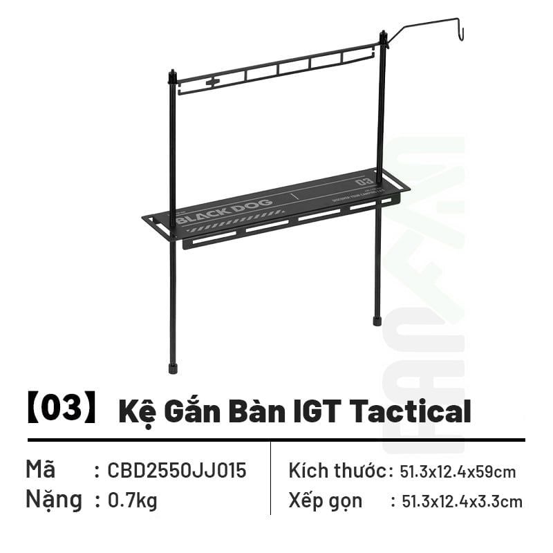 Bàn xếp cắm trại IGT Tactical 4.5 Unit Blackdog CBD2550JJ011