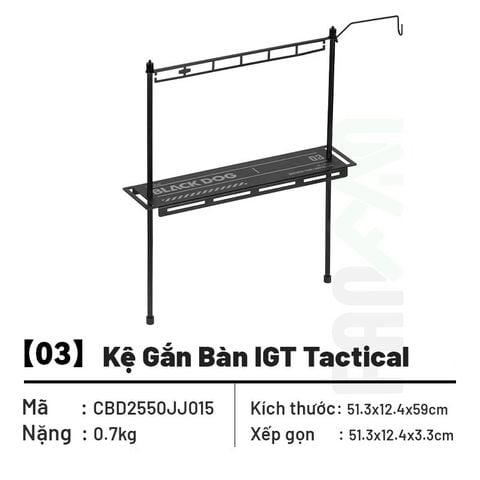 Bàn xếp cắm trại IGT Tactical 4.5 Unit Blackdog CBD2550JJ011