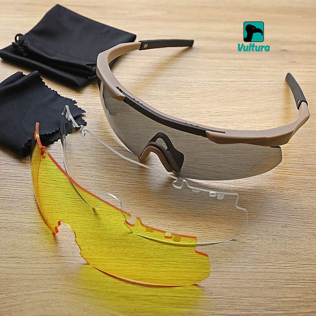 Kính râm dã ngoại tactical 3 tròng Vultura VTR-SU2402
