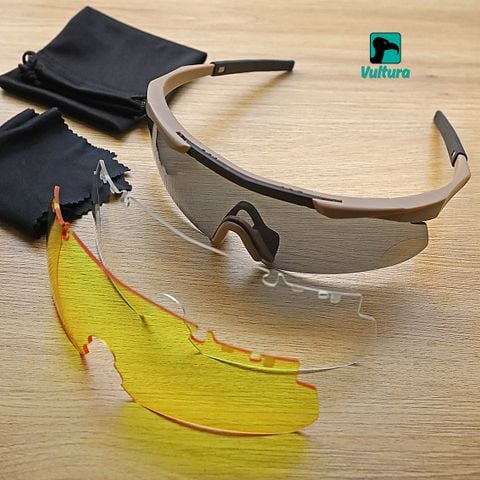Kính râm dã ngoại tactical 3 tròng Vultura VTR-SU2402