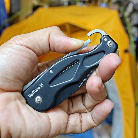 Dao xếp dã ngoại tích hợp móc Carabiner Vultura VTR-KN2403