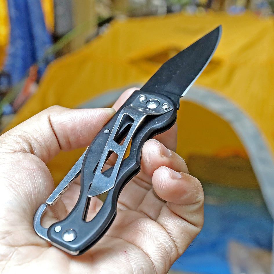 Dao xếp dã ngoại tích hợp móc Carabiner Vultura VTR-KN2403