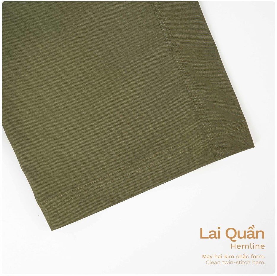 Quần Dài Work-wear Ống Đứng Vải Elasterell-P Dệt Chéo - BWPM24001