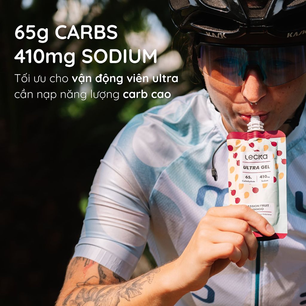 Lecka Ultra Gel túi gel năng lượng 102g/260kcal nắp vặn tiện lợi
