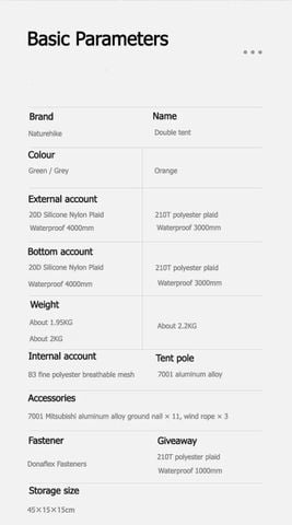 Lều Trekking 2 người Naturehike Star River Ultralight NH17T012-T