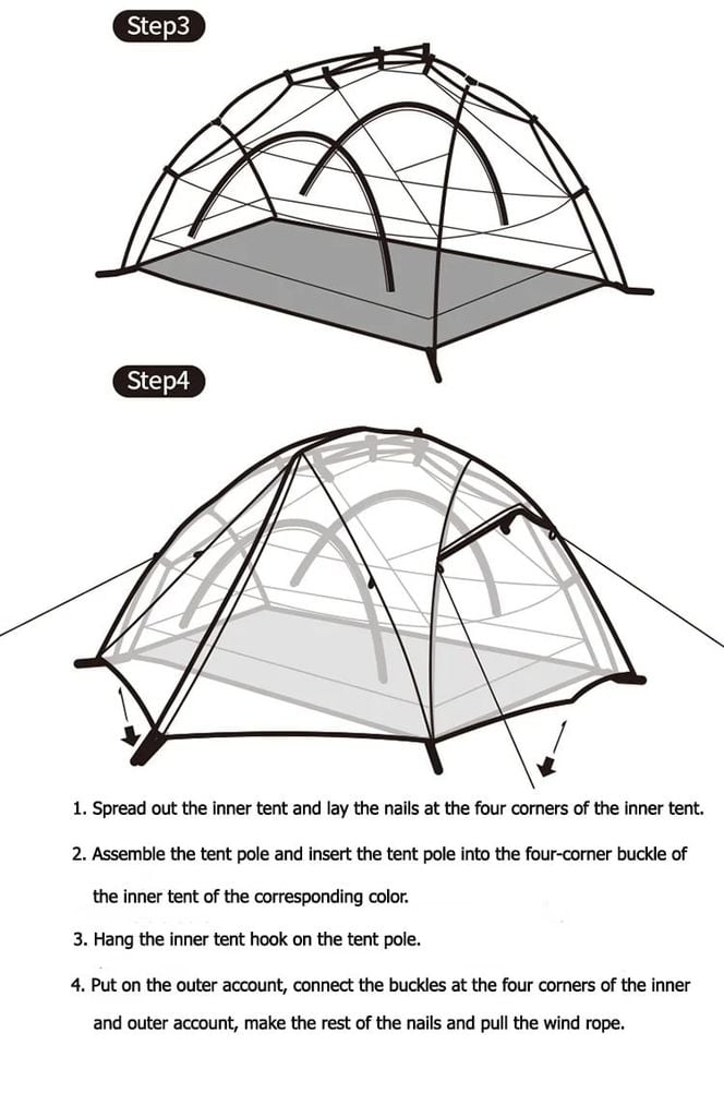 Lều Trekking 2 người Naturehike Star River Ultralight NH17T012-T