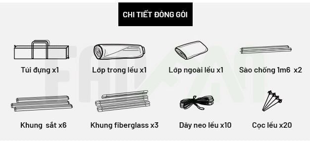 Lều 6 người dựng nhanh BLACKDOG Mountain Garden 6.8 CBD2450WS050