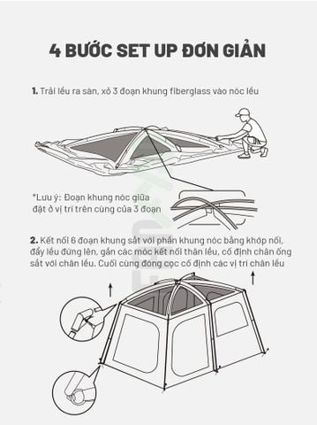 Lều 6 người dựng nhanh BLACKDOG Mountain Garden 6.8 CBD2450WS050