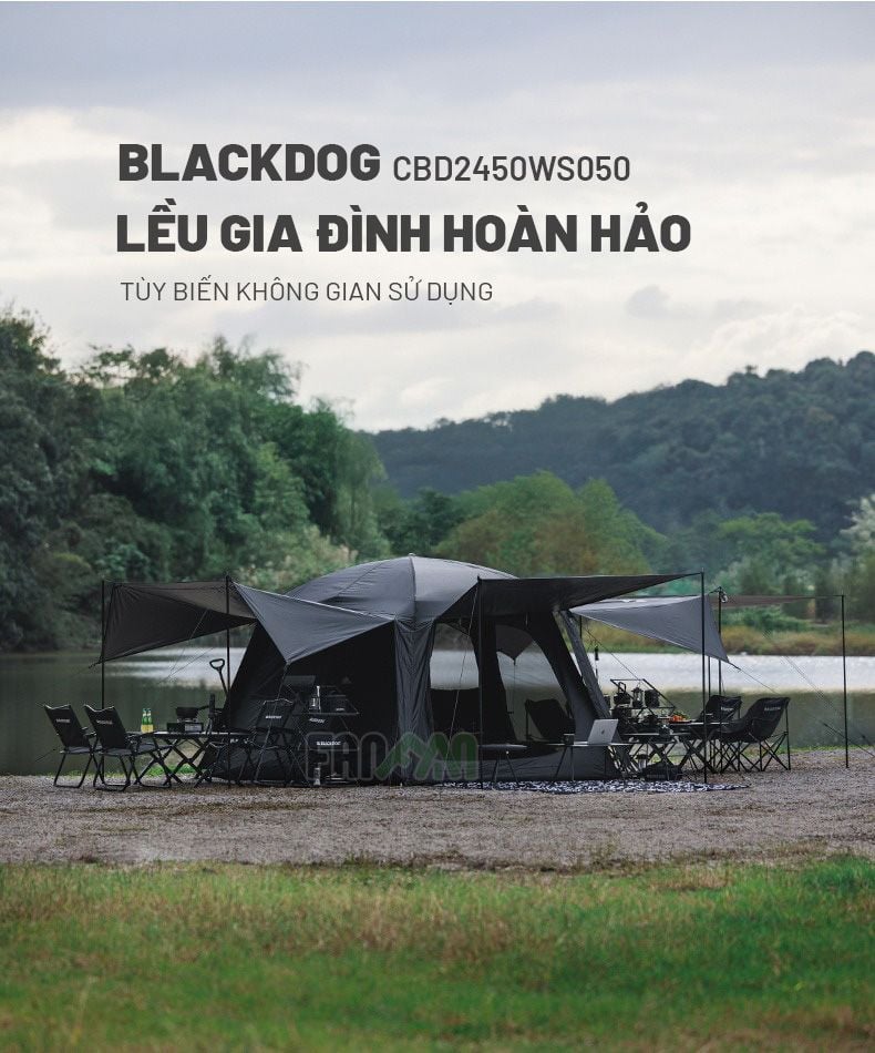 Lều 6 người dựng nhanh BLACKDOG Mountain Garden 6.8 CBD2450WS050