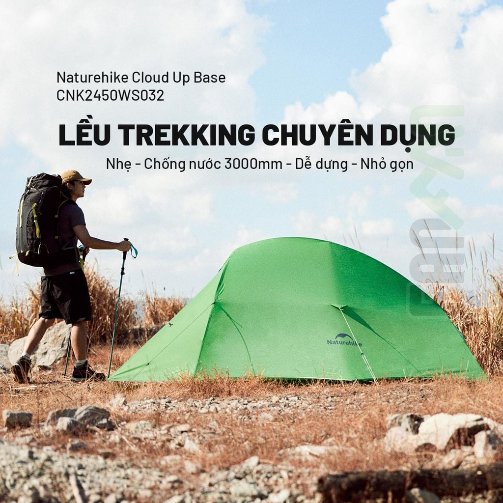 Lều Trekking 1-2 người Cloud Up (210T Poly) Naturehike CNK2450WS032