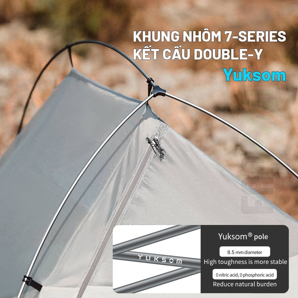 Lều Trekking 1-2 người Cloud Up (210T Poly) Naturehike CNK2450WS032
