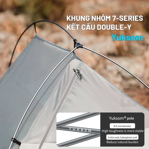 Lều Trekking 1-2 người Cloud Up (210T Poly) Naturehike CNK2450WS032