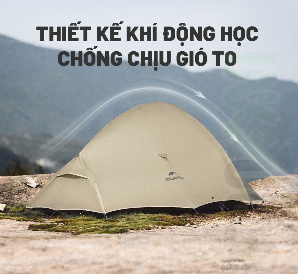 Lều Trekking siêu nhẹ 1-2 người Cloud Up Pro (20D Nylon) Naturehike CNK2350WS020