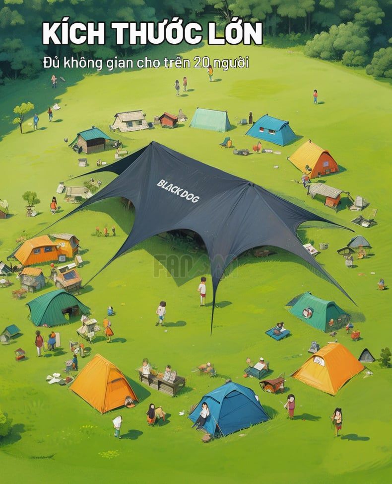 Lều trung tâm (lều tăng) 16 người BLACKDOG CBD2550WS027