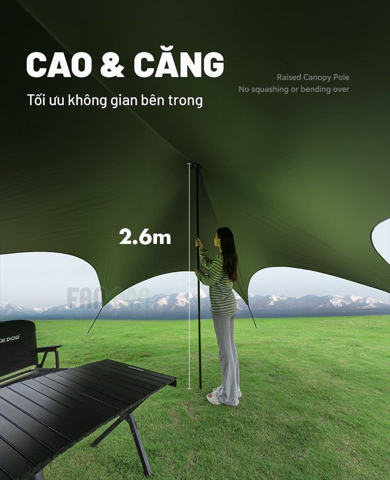 Lều trung tâm (lều tăng) 16 người BLACKDOG CBD2550WS027