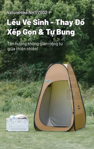 Lều vệ sinh cắm trại tự bung NatureHike NH17Z002-P