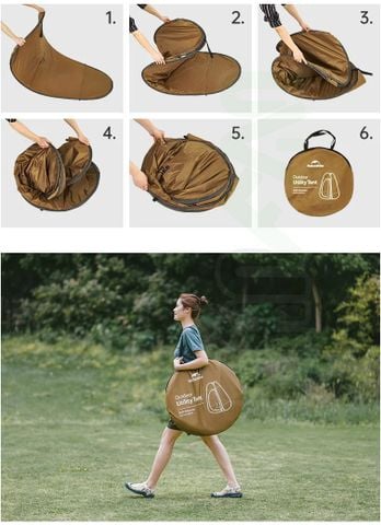 Lều vệ sinh cắm trại tự bung NatureHike NH17Z002-P
