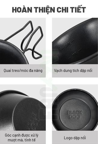 Ly thép Sierra dã ngoại chống dính Blackdog CBD2450CF016
