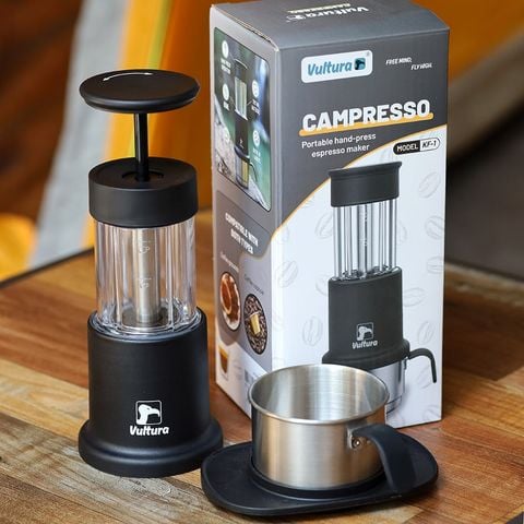 Dụng cụ pha cà phê Espresso cắm trại thủ công Vultura Campresso KF1