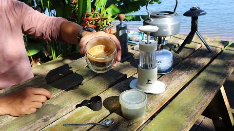 Dụng cụ pha cà phê Espresso cắm trại thủ công Vultura Campresso KF1