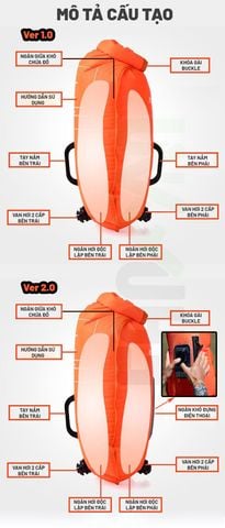 Túi phao bơi kiêm đựng đồ chống nước Naturehike 18L NH17S001-G