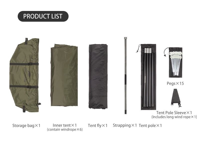 Naturehike CNK2300ZP025 Lều Pyramid 2 người với 2 lớp độc lập