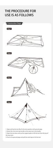 Naturehike CNK2300ZP025 Lều Pyramid 2 người với 2 lớp độc lập