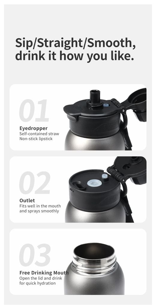Naturehike CNK2550CF016 Bình giữ nhiệt Titan thể thao 600ml