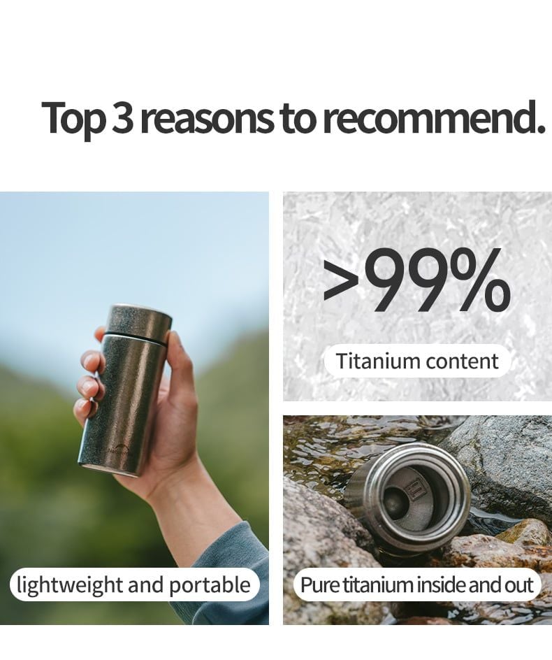 Naturehike CNK2550CF017 Ly/bình Titan giữ nhiệt có nắp 200ml