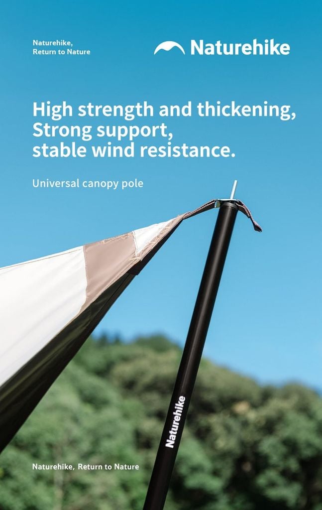 Naturehike CNK2550PJ010 Bộ 2 sào chống tăng sắt sơn chống rỉ