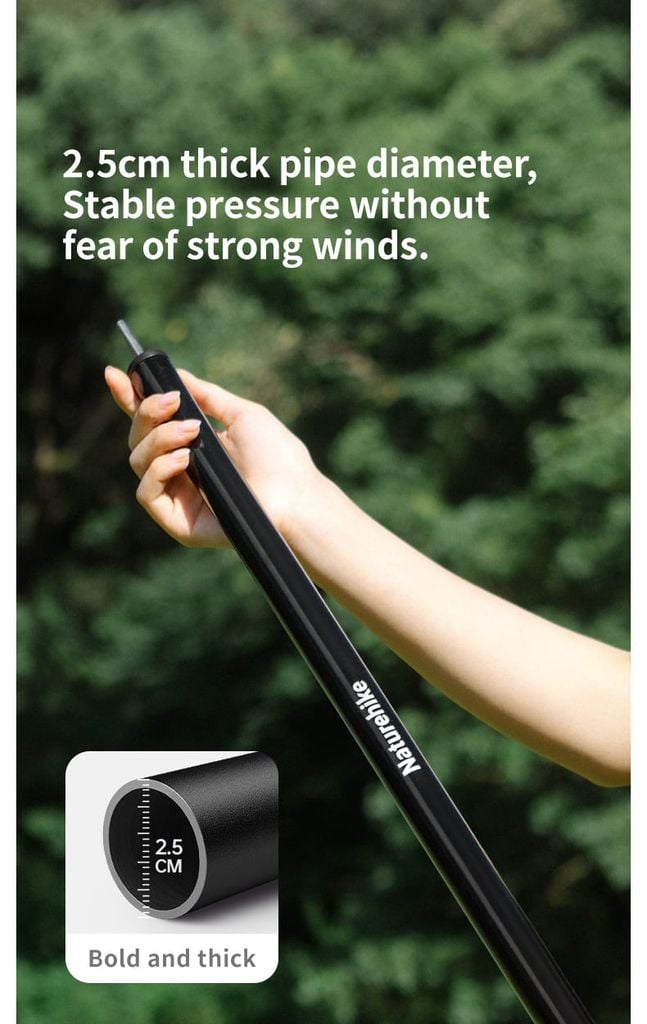 Naturehike CNK2550PJ010 Bộ 2 sào chống tăng sắt sơn chống rỉ