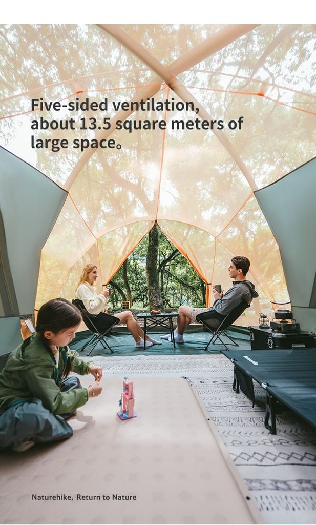 Naturehike CNK2550WS018 Kota Cloud Lều Camping gia đình 6 người