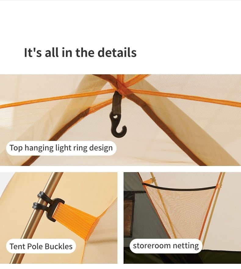 Naturehike CNK2550WS018 Kota Cloud Lều Camping gia đình 6 người
