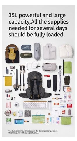 Naturehike CNK2650XB017 Seek-Wind Pro ba lô leo núi cao cấp điều chỉnh size lưng