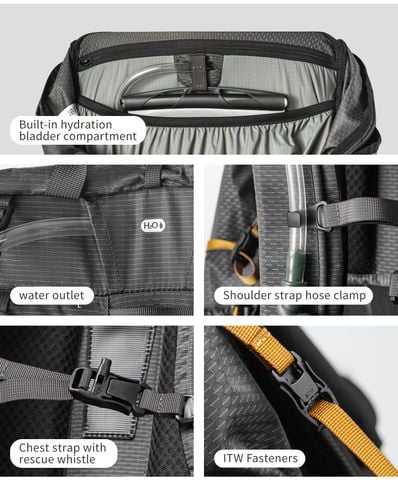 Naturehike CNK2650XB017 Seek-Wind Pro ba lô leo núi cao cấp điều chỉnh size lưng