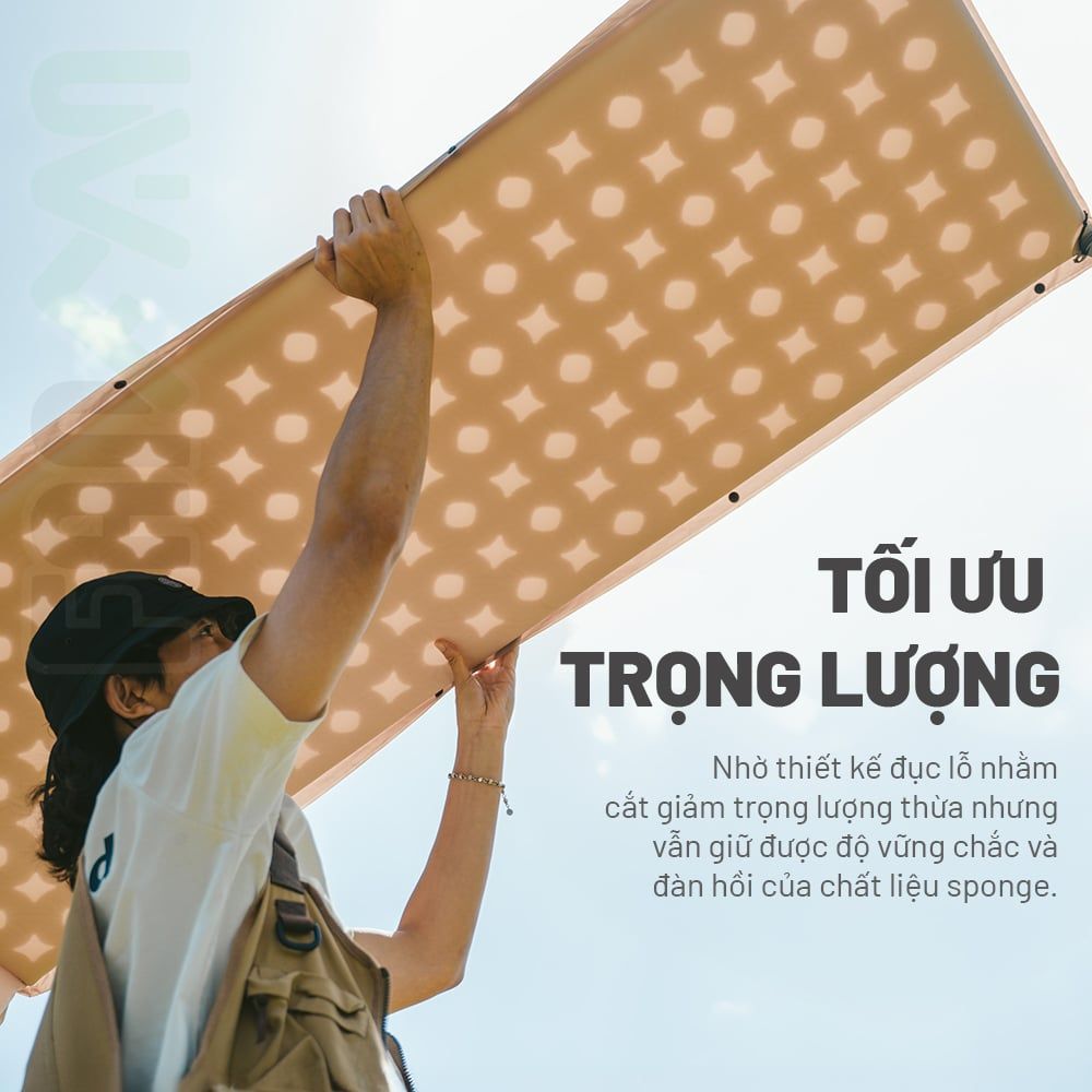 Nệm dã ngoại bơm hơi tự phồng 1-2 người Naturehike CNK2550WS025