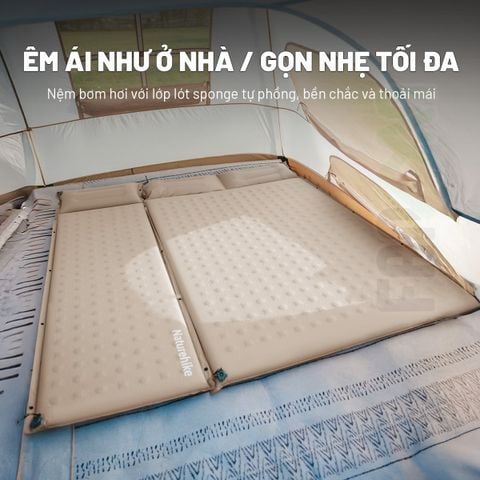 Nệm dã ngoại bơm hơi tự phồng 1-2 người Naturehike CNK2550WS025