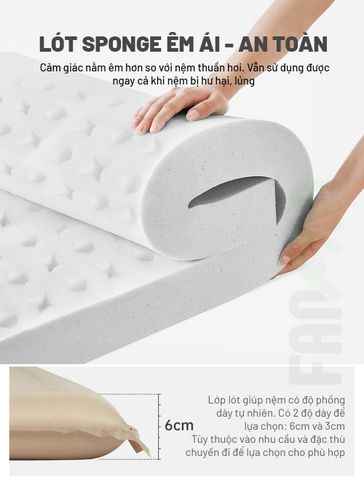 Nệm dã ngoại bơm hơi tự phồng 1-2 người Naturehike CNK2550WS025