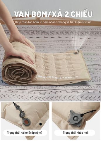 Nệm dã ngoại bơm hơi tự phồng 1-2 người Naturehike CNK2550WS025