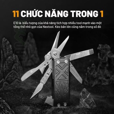 Nextool E10 (E1 upgraded) dụng cụ dao xếp EDC đa năng 11 chức năng