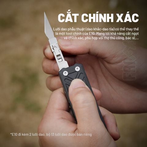 Nextool E10 (E1 upgraded) dụng cụ dao xếp EDC đa năng 11 chức năng
