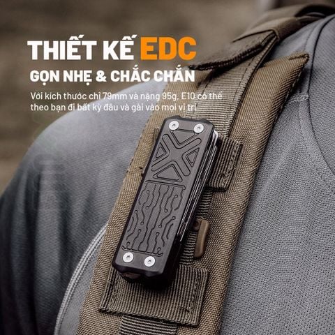 Nextool E10 (E1 upgraded) dụng cụ dao xếp EDC đa năng 11 chức năng