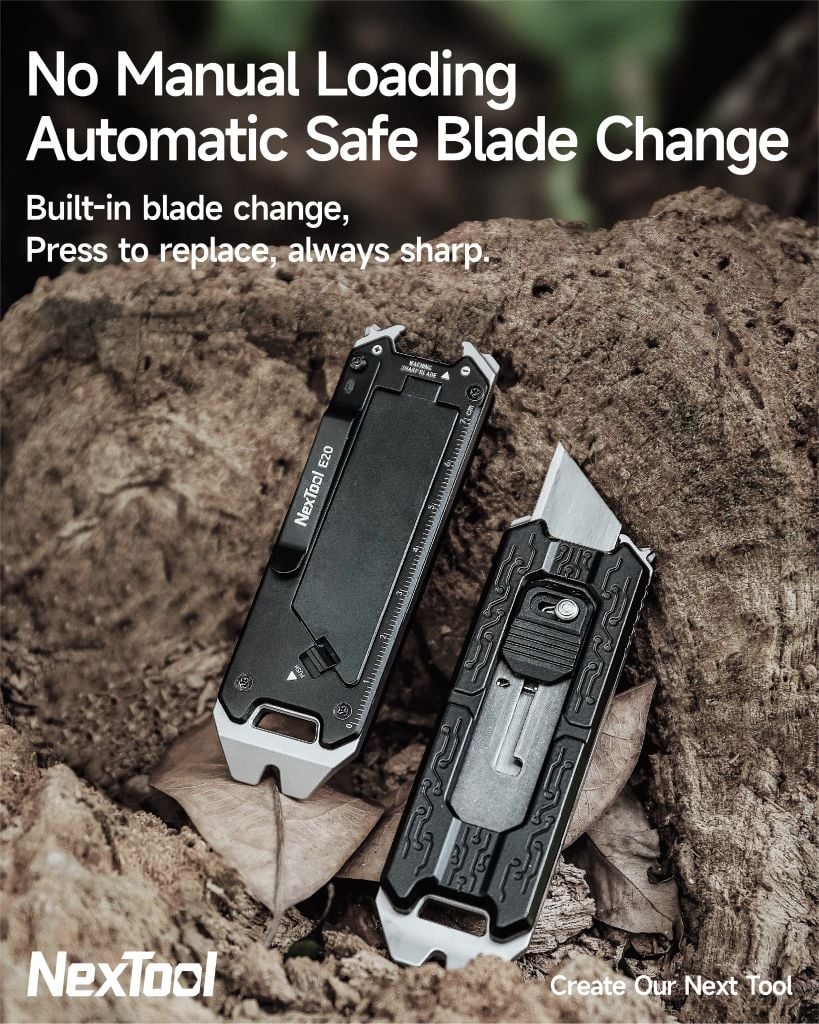 Nextool E20 Explorer dao rọc cáp, khui thùng EDC 9 chức năng