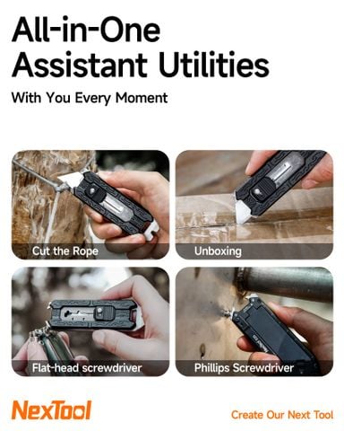 Nextool E20 Explorer dao rọc cáp, khui thùng EDC 9 chức năng