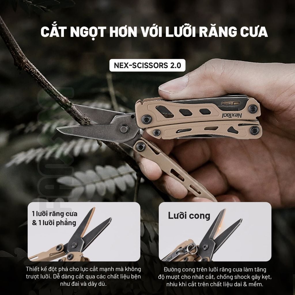 Nextool F12 Mini Flagship dụng cụ EDC đa năng móc khóa bỏ túi siêu nhỏ gọn