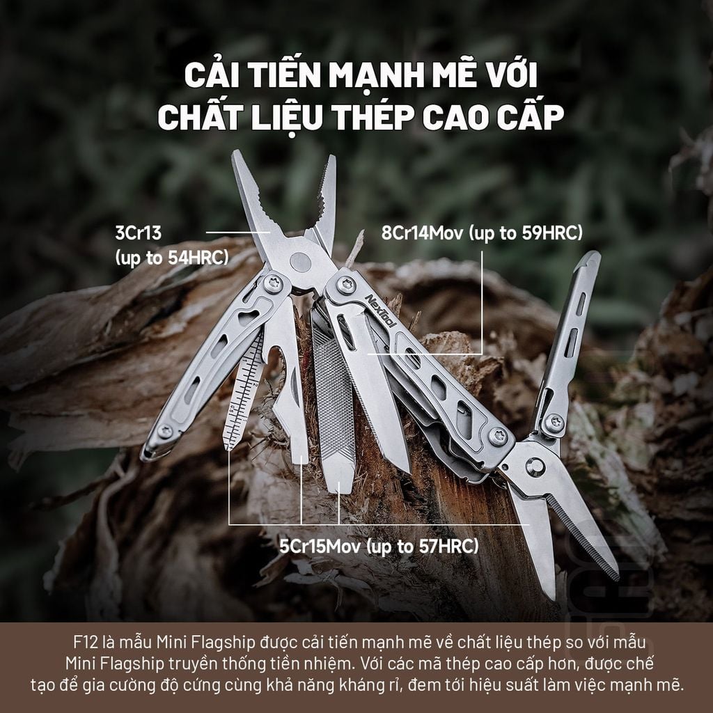 Nextool F12 Mini Flagship dụng cụ EDC đa năng móc khóa bỏ túi siêu nhỏ gọn