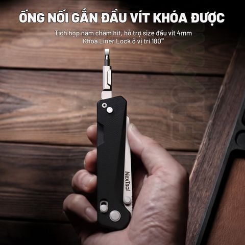 Nextool K40 dao xếp EDC 5 chức năng thép Sandvik, ốp G10, Axis Lock