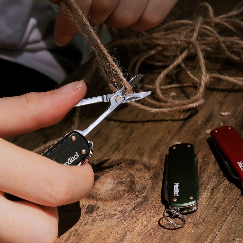 Nextool Mini Pocket Knife dao xếp đa năng bỏ túi móc khóa 4 chức năng, ốp nhôm