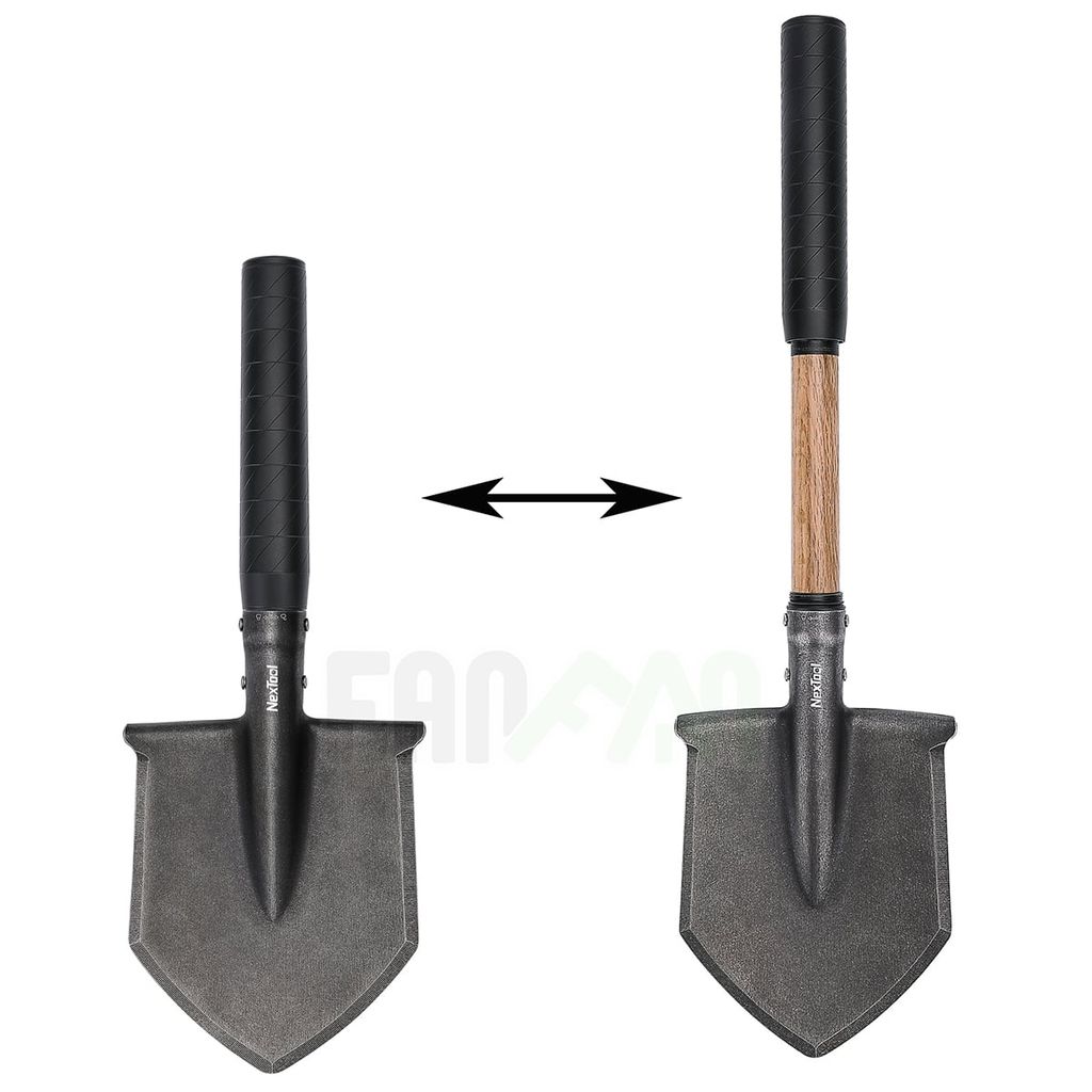 Nextool Retractable Shovel NE20396 xẻng Camping rút gọn cán gỗ