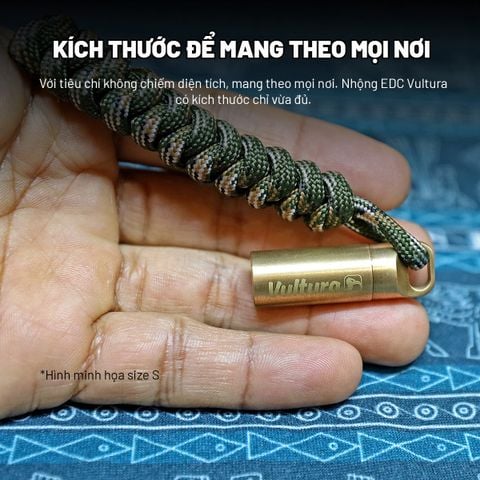 Nhộng chống nước EDC đồng thau đựng thuốc & vật dụng sinh tồn Vultura CS2601
